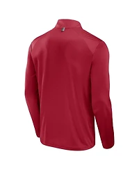 Fanatics Men's Red Tampa Bay Buccaneers Defender Long Sleeve Quarter-Zip Jacket
