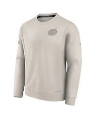 Fanatics Men's Cream Tampa Bay Lightning Authentic Pro Road Fleece Pullover Sweatshirt