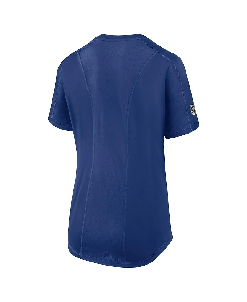 Fanatics Women's Blue Tampa Bay Lightning Authentic Pro Rink Tech T-Shirt