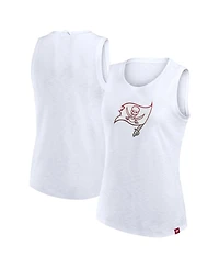 Fanatics Women's White Tampa Bay Buccaneers Slub Tank Top