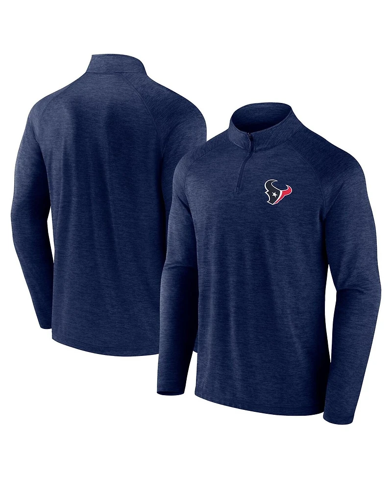 Fanatics Men's Navy Houston Texans Head-to-Head Raglan Quarter-Zip Jacket