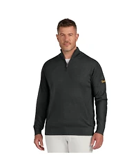 J. Palmer Men's Black Pittsburgh Steelers Franchise Quarter-Zip Sweater