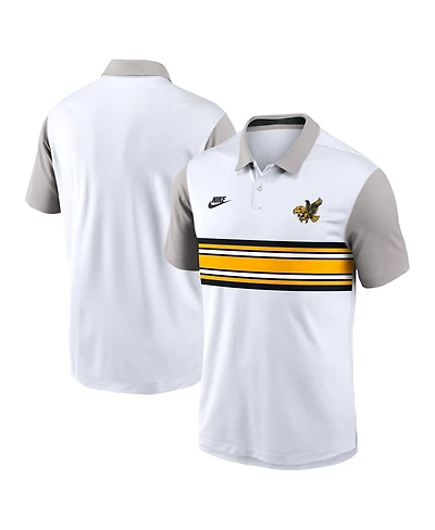 Nike Men's White/Gray Iowa Hawkeyes Athletic Prep Legacy Logo Vapor Performance Polo Shirt