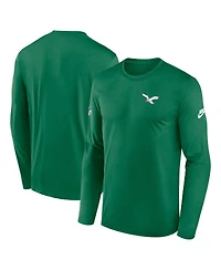 Nike Men's Kelly Green Philadelphia Eagles Legend Small Logo Performance Long Sleeve T-Shirt