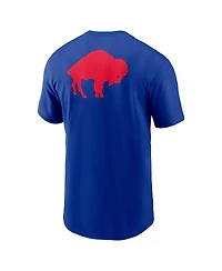 Nike Men's Royal Buffalo Bills Rewind Front and Back Hit Essential T-Shirt