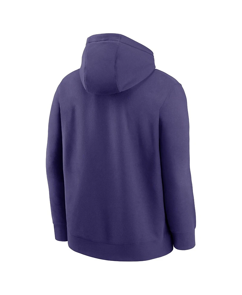 Nike Men's Purple Baltimore Ravens Busted Play Club Fleece Pullover Hoodie