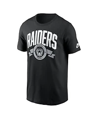 Nike Men's Black Las Vegas Raiders Rewind Front and Back Hit Essential T-Shirt