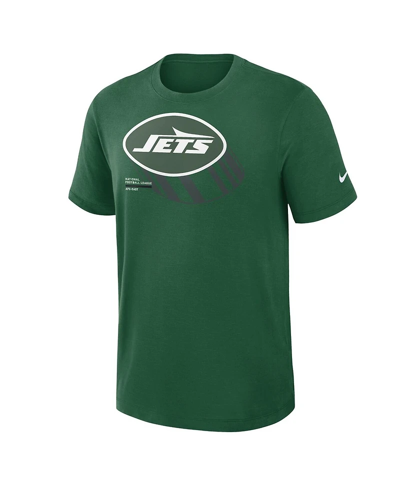 Nike Men's Green New York Jets Left End Run Slub Performance T-Shirt