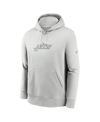 Nike Men's Gray New York Jets Edge Pack French Terry Club Pullover Hoodie