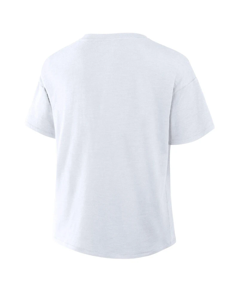 Fanatics Women's White Green Bay Packers Redzone Slub Boxy T-Shirt