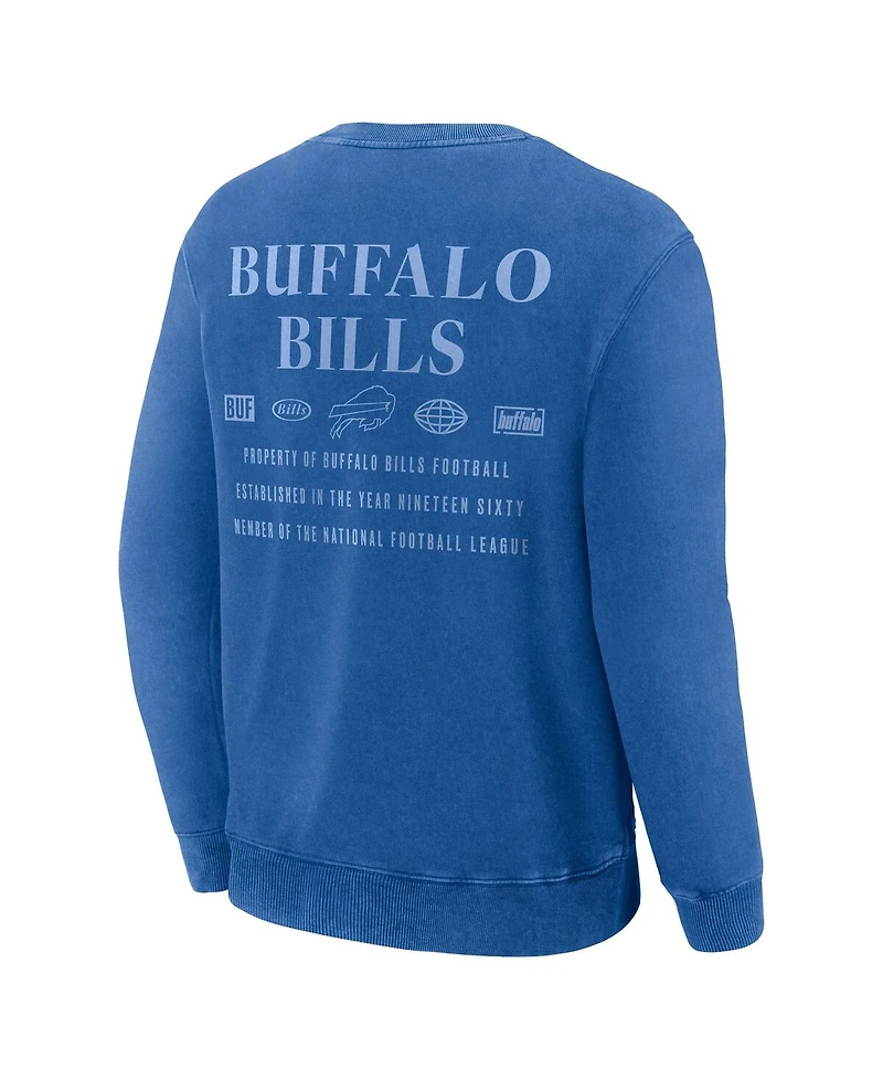 Fanatics Men's Royal Buffalo Bills Deep Route Pullover Sweatshirt