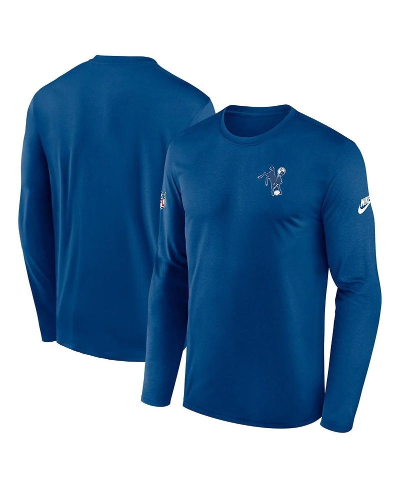 Nike Men's Royal Indianapolis Colts Legend Small Logo Performance Long Sleeve T-Shirt