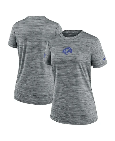 Nike Women's Gray Los Angeles Rams Sideline Velocity Performance T-Shirt