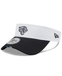 New Era Men's White/Black Jacksonville Jaguars 2025 Nfl Training Camp Adjustable Visor Hat