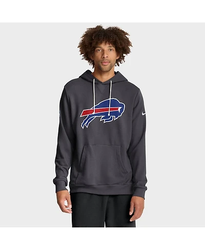 Nike Men's Anthracite Buffalo Bills Sideline Initial Home Performance Pullover Hoodie