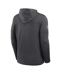 Nike Men's Anthracite Green Bay Packers Sideline Pure Fury Performance Long Sleeve Hoodie T-Shirt