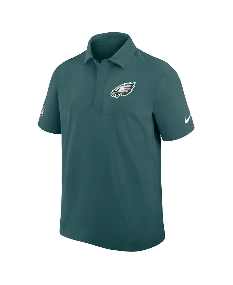 Nike Men's Midnight Green Philadelphia Eagles Sideline City Pride Woven Performance Polo Shirt