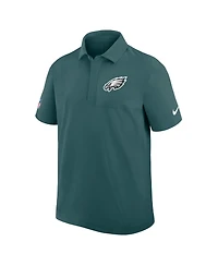 Nike Men's Midnight Green Philadelphia Eagles Sideline City Pride Woven Performance Polo Shirt