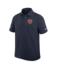 Nike Men's Navy Chicago Bears Sideline City Pride Woven Performance Polo Shirt