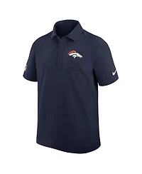 Nike Men's Navy Denver Broncos Sideline City Pride Woven Performance Polo Shirt