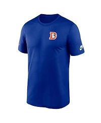 Nike Men's Royal Denver Broncos Sideline Alt Pack Small Logo Legend Performance T-Shirt