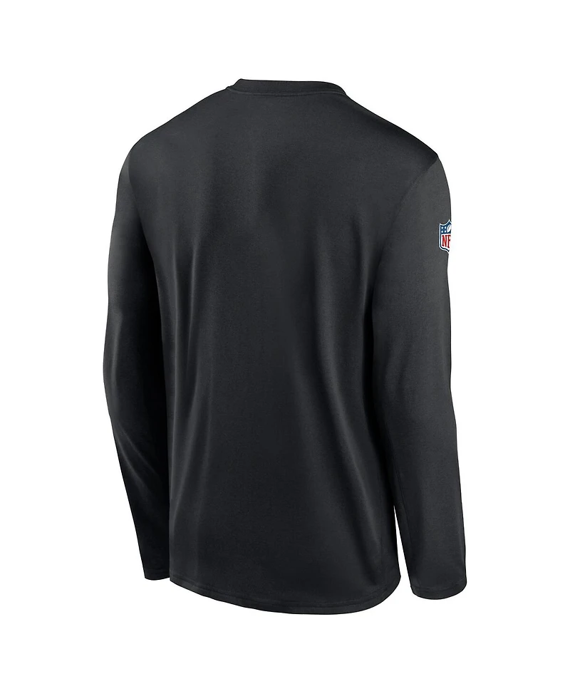 Nike Men's Black Detroit Lions Legend Small Logo Performance Long Sleeve T-Shirt