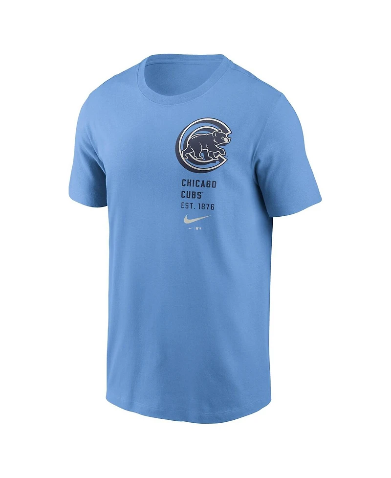 Nike Men's Light Blue Chicago Cubs Record Shattered T-Shirt
