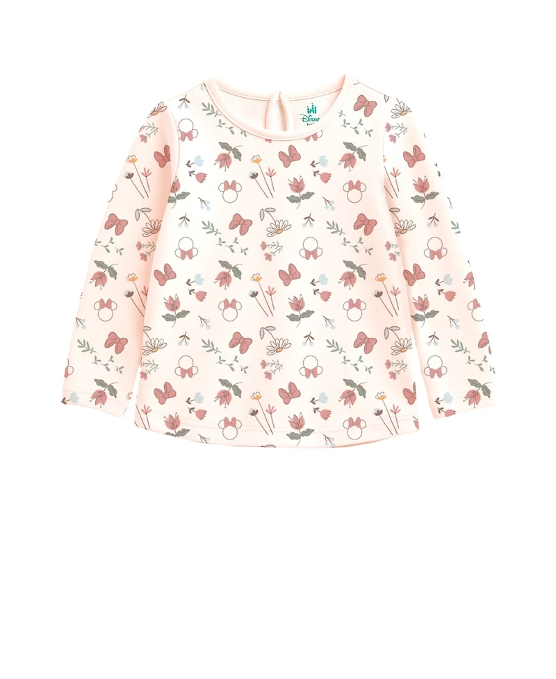Disney Baby Girls 2-Piece Minnie Mouse Top and Corduroy Overall Set