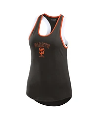 Wear by Erin Andrews Women's Black San Francisco Giants Color Block Racerback Tank Top