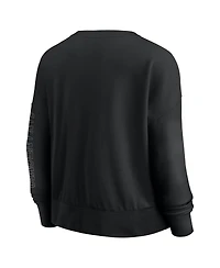 Fanatics Women's Black San Antonio Spurs Oversized Game Day Pullover Sweatshirt