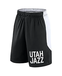 Logo Athletic Men's Black/White Utah Jazz Launch Performance Shorts