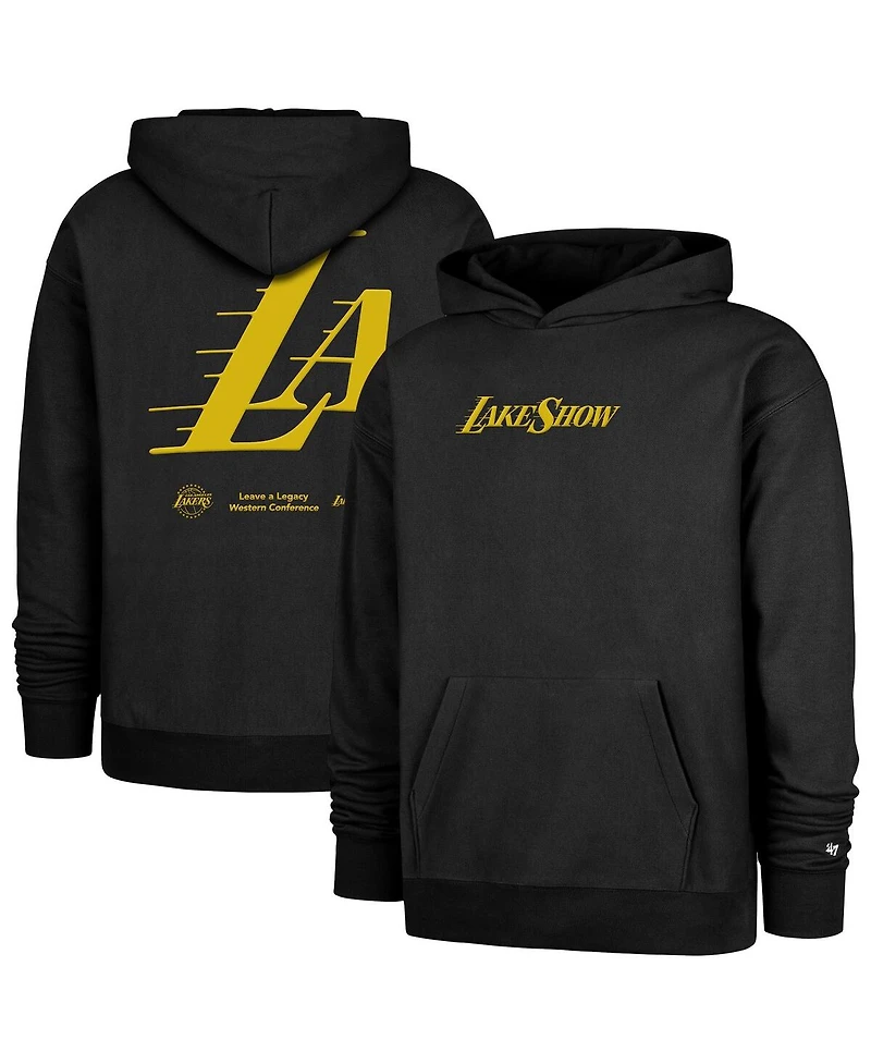 '47 Brand Men's Black Los Angeles Lakers 2024/25 City Edition Double Crossover Foundation Pullover Hoodie