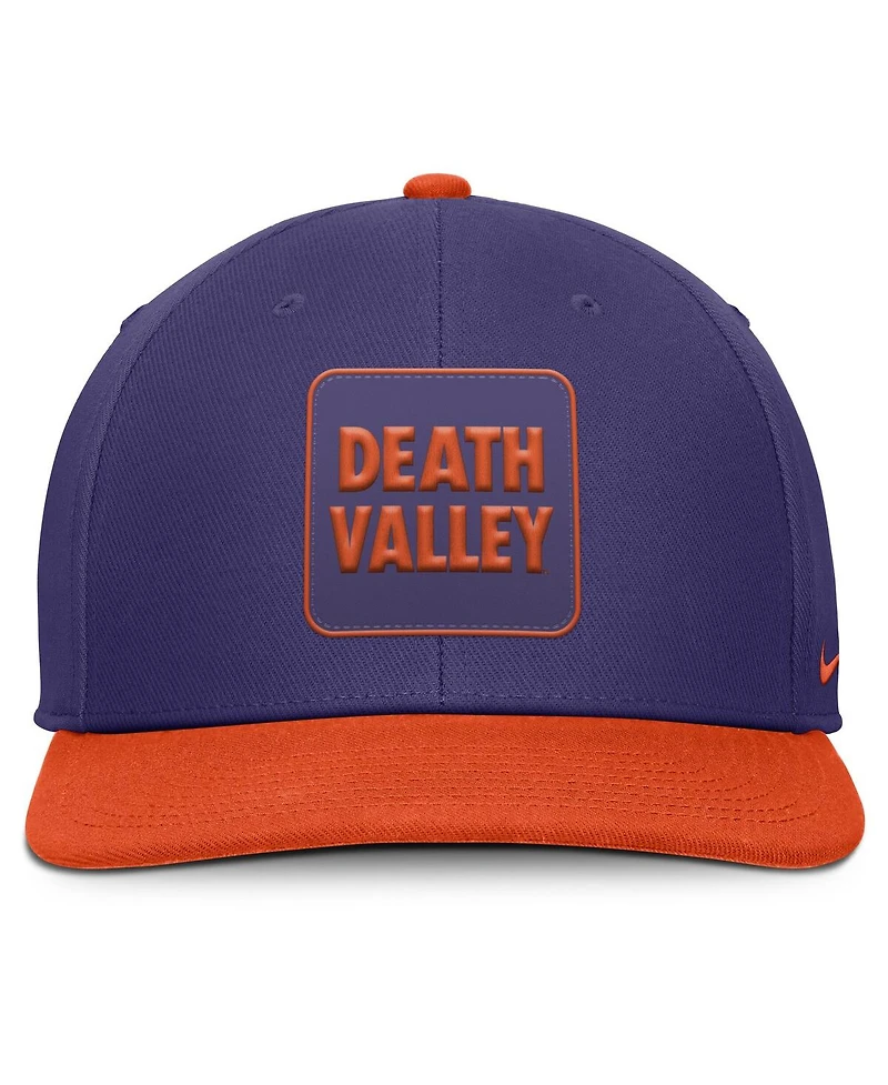 Nike Men's Purple/Orange Clemson Tigers 2025 Sideline Campus Pro Local Snapback Hat