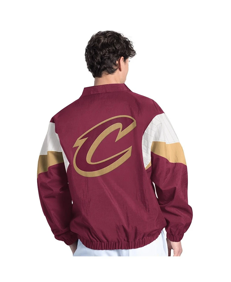 Starter Men's Wine Cleveland Cavaliers Yard Line Full-Zip Jacket