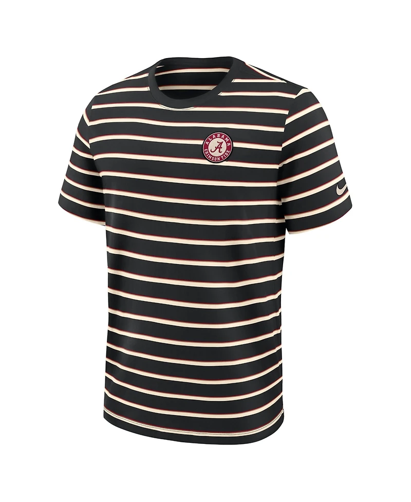 Nike Men's Black Alabama Crimson Tide Athletic Prep Legacy Summit Stripe T-Shirt