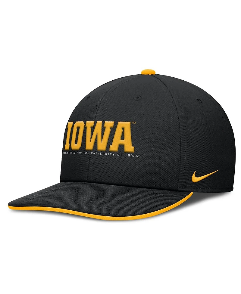 Nike Men's Black Iowa Hawkeyes 2025 On-Field Pro Performance Adjustable Hat