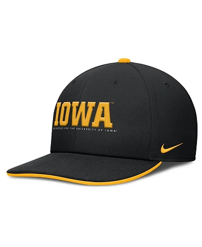 Nike Men's Black Iowa Hawkeyes 2025 On-Field Pro Performance Adjustable Hat