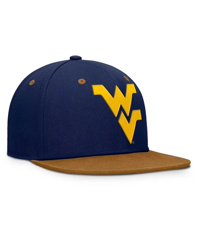 Fanatics Men's Navy/Brown West Virginia Mountaineers Noboa Fitted Hat