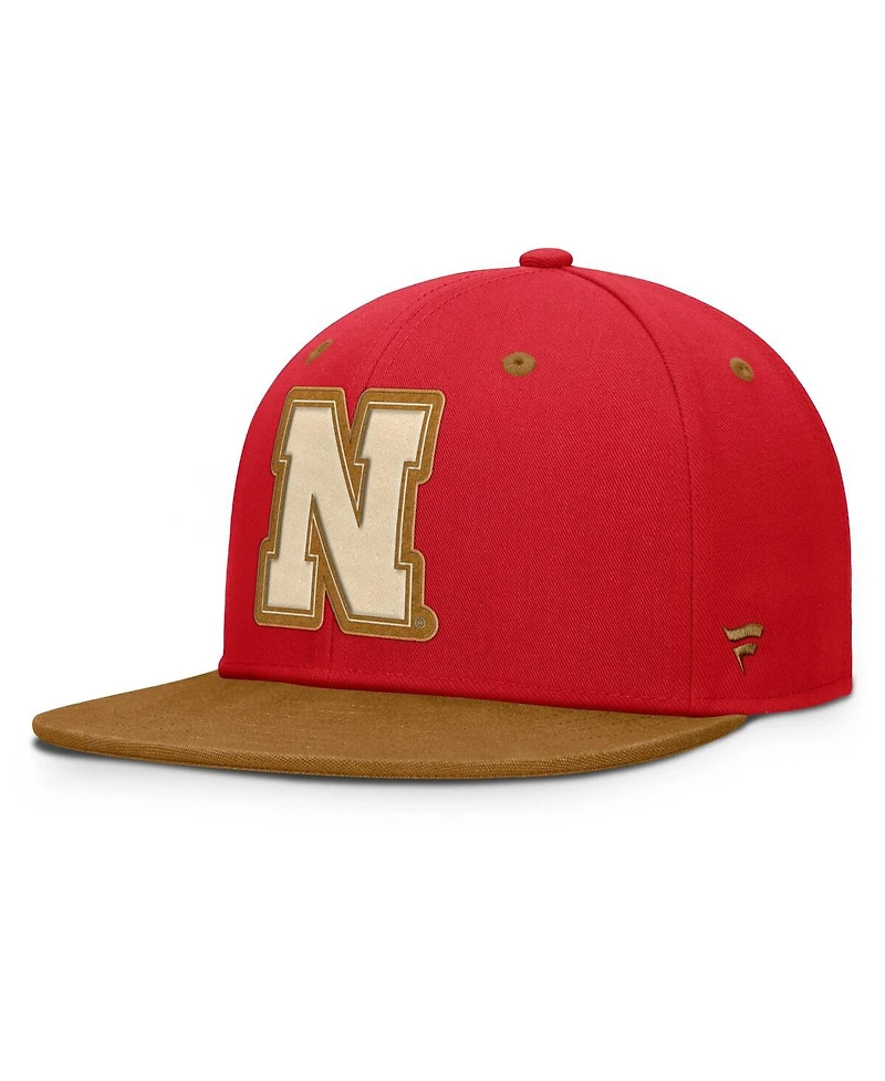 Fanatics Men's Scarlet/Brown Nebraska Huskers Noboa Fitted Hat