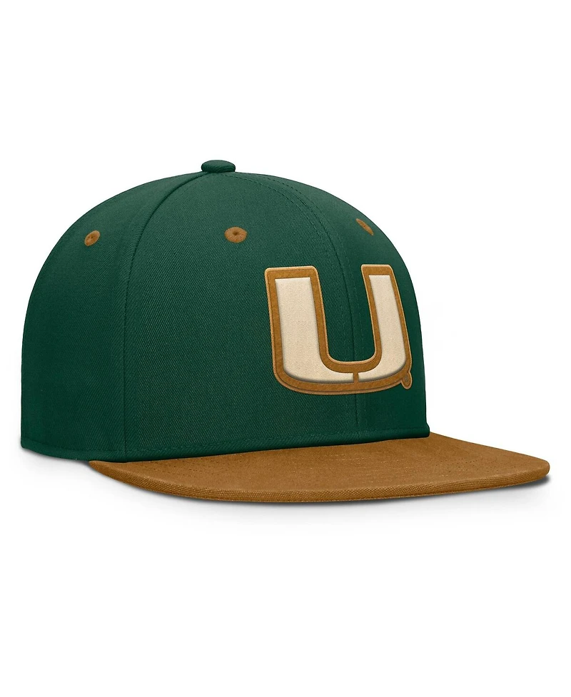 Fanatics Men's Green/Brown Miami Hurricanes Noboa Fitted Hat