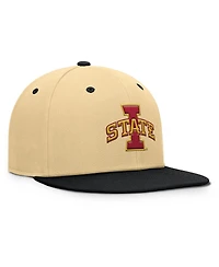 Fanatics Men's Khaki/Black Iowa State Cyclones Balance Fitted Hat