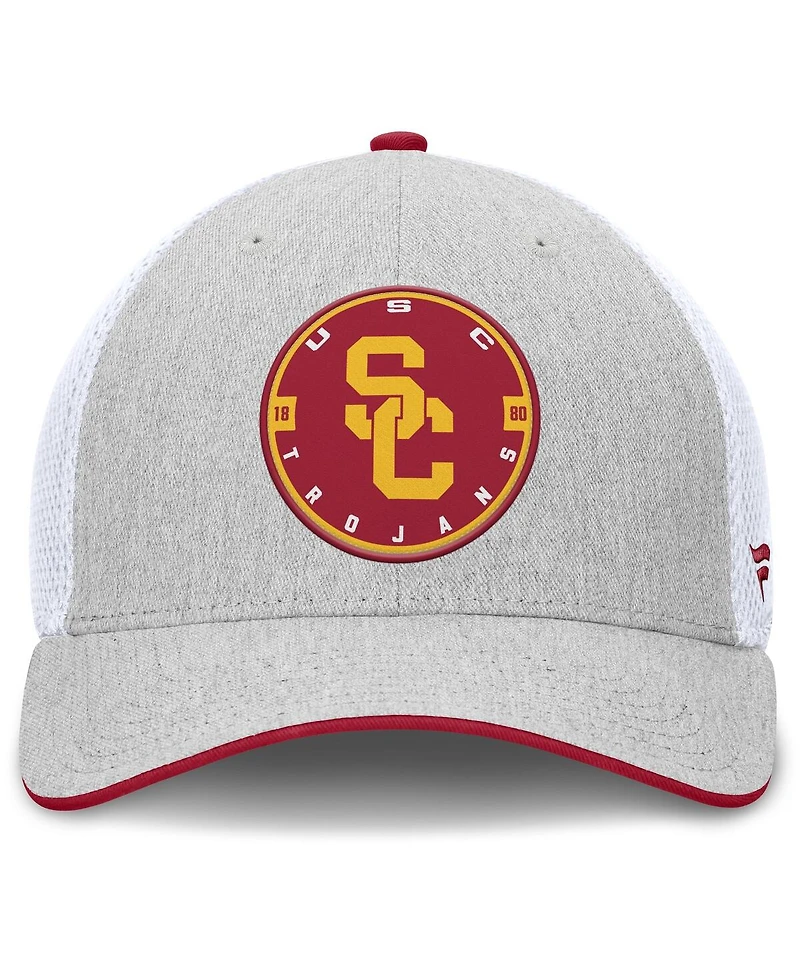 Fanatics Men's Heather Gray/White Usc Trojans Trigger Flex Hat