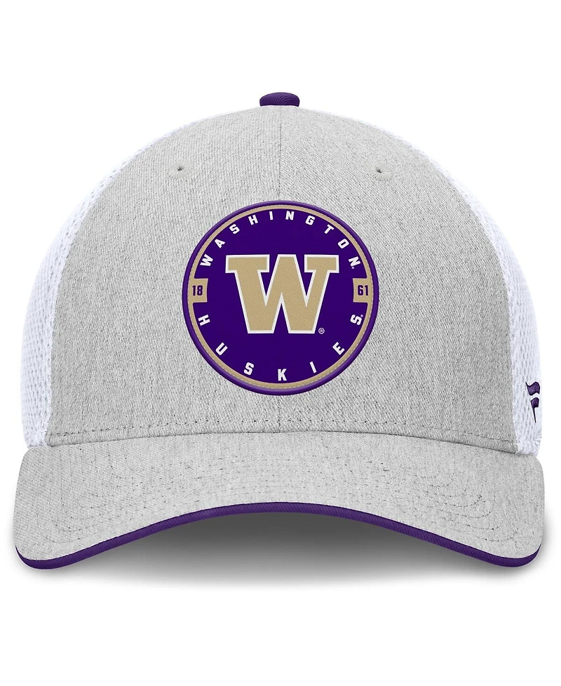 Fanatics Men's Heather Gray/White Washington Huskies Trigger Flex Hat