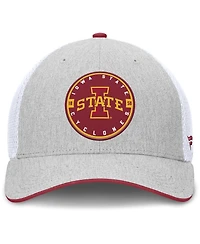 Fanatics Men's Heather Gray/White Iowa State Cyclones Trigger Flex Hat