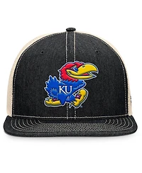 Fanatics Men's Black/Natural Kansas Jayhawks Legend Trucker Snapback Hat