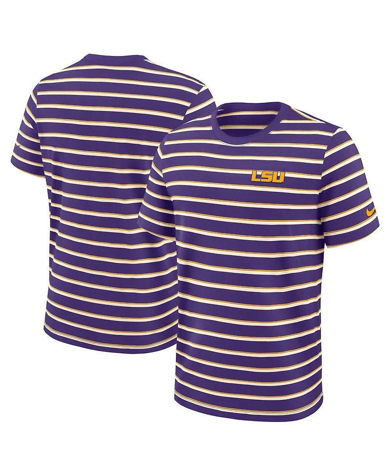 Nike Men's Purple Lsu Tigers Athletic Prep Legacy Summit Stripe T-Shirt