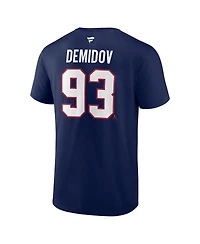 Fanatics Men's Ivan Demidov Navy Montreal Canadiens Authentic Stacked Name Number T-Shirt
