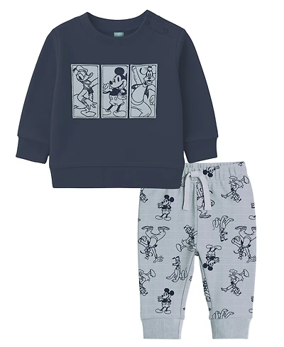 Disney Baby Boys 2-Piece Mickey and Friends Sweatshirt Jogger Set