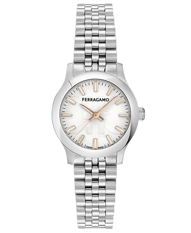 Ferragamo Women's Swiss Duo Stainless Steel Bracelet Watch 28mm