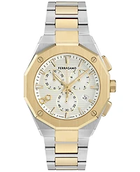 Ferragamo Men's Swiss Chronograph Edge Two-Tone Stainless Steel Bracelet Watch 42mm